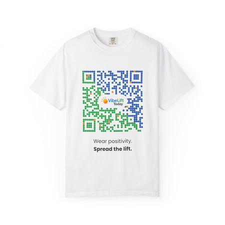 VibeLift QR shirt close-up